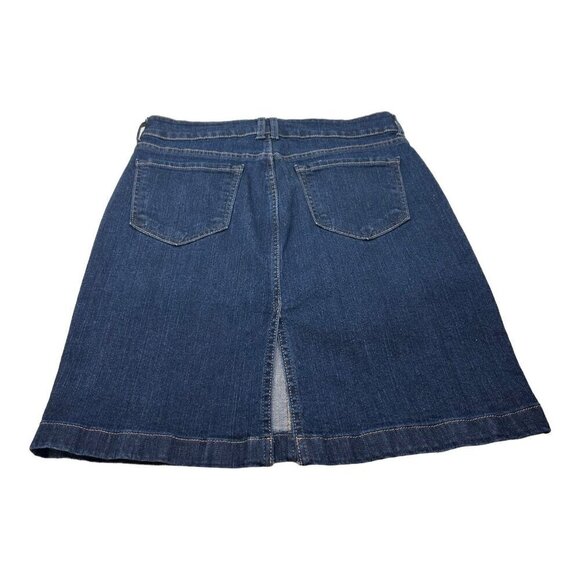 Old Navy Denim Skirt Womens Size 6 Blue Pockets Stretch Casual Office School - Picture 12 of 14